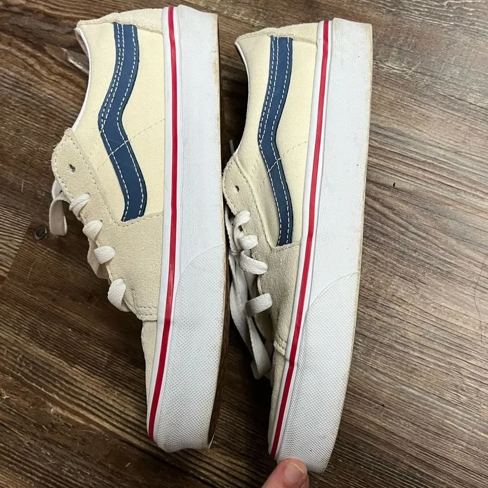 Vans Ivory Suede Sk8-Lo Flat Bottom Sneaker Size 7